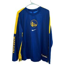 Golden State Warriors Nike NBA Engineered Dri-Fit Long Sleeve Men's Shirt Sz L